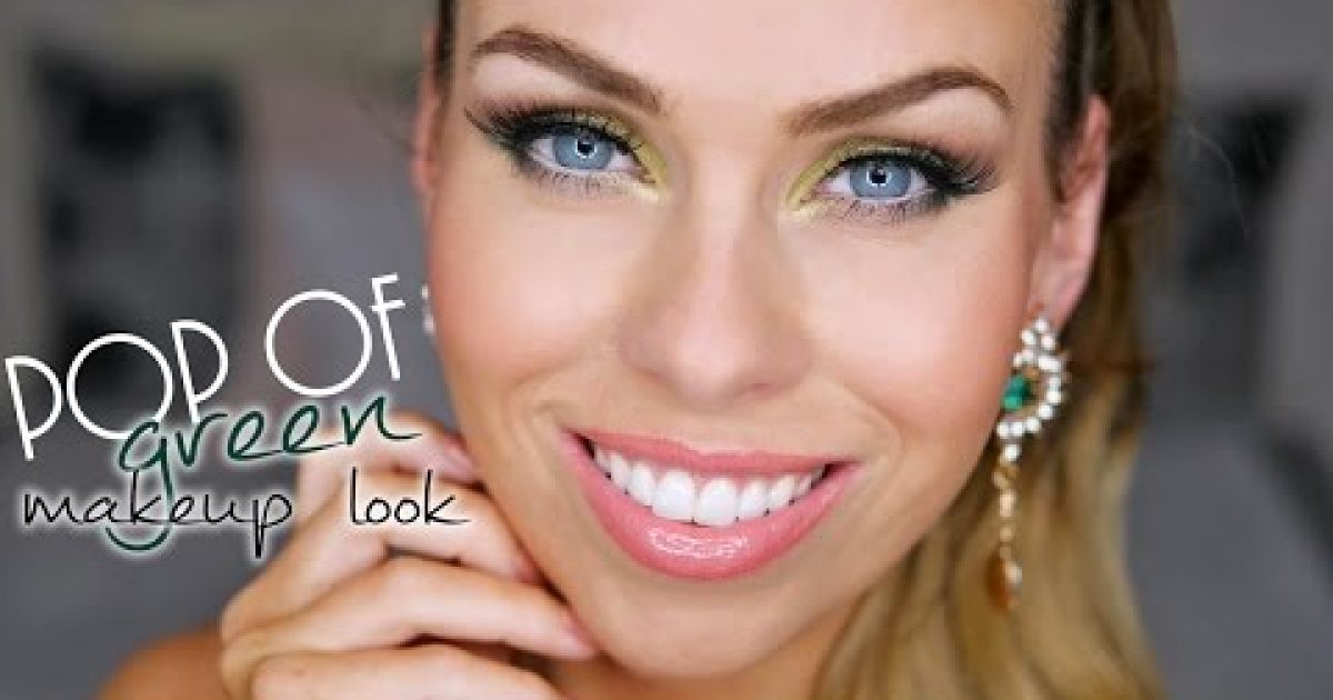 Zelené oči tutorial | Pop of green makeup look