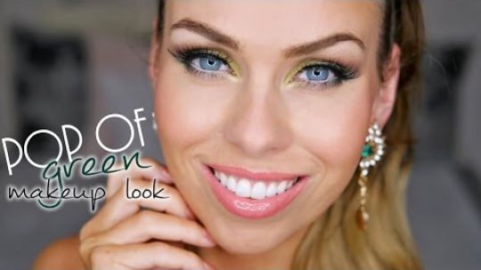 Zelené oči tutorial | Pop of green makeup look
