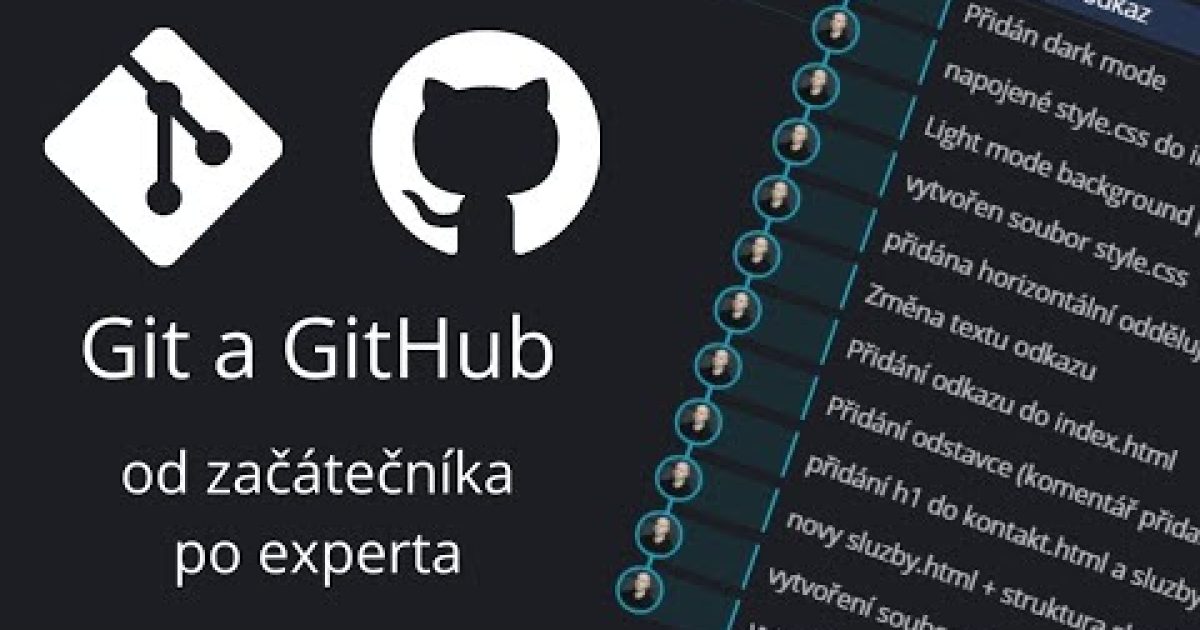 13. Git a GitHub – Kratší výpis díky git log oneline a git add s tečkou, zobrazení jednoho commitu