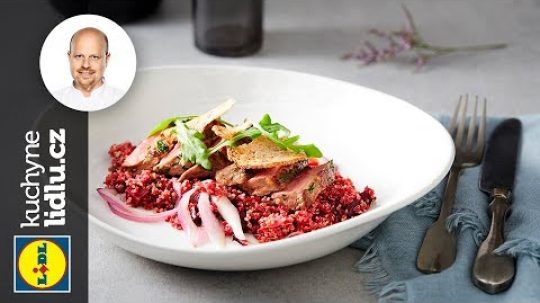 Hovězí steak s quinoou a červenou řepou – Roman Paulus – RECEPTY KUCHYNĚ LIDLU