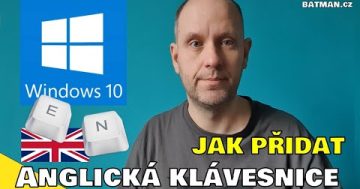 Windows 10 – anglická EN klávesnice přidat
