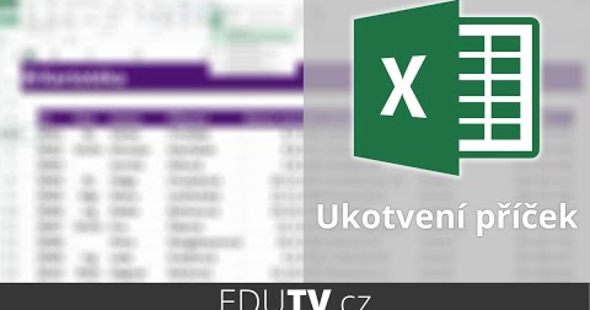 Ukotvení příček v Excelu