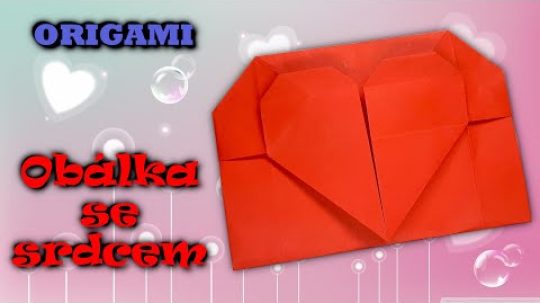 Origami obálka se srdcem k Valentýnu – DIY Valentýnské přání