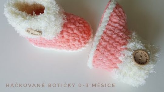 Háčkované botičky pro miminko (0-3 měsíce)