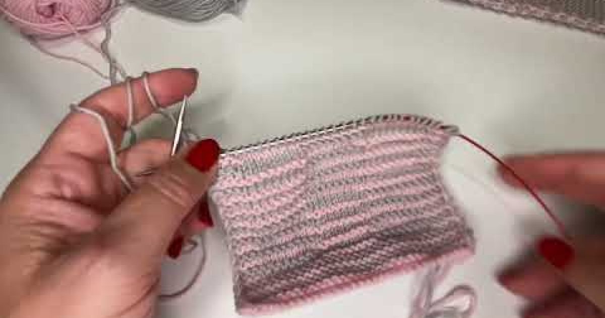 Illusion knitting, pletení s iluzí, jednoduchý vzorek #Katrincola