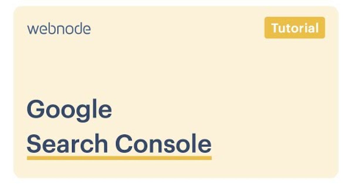 Webnode návod: Google Search Console