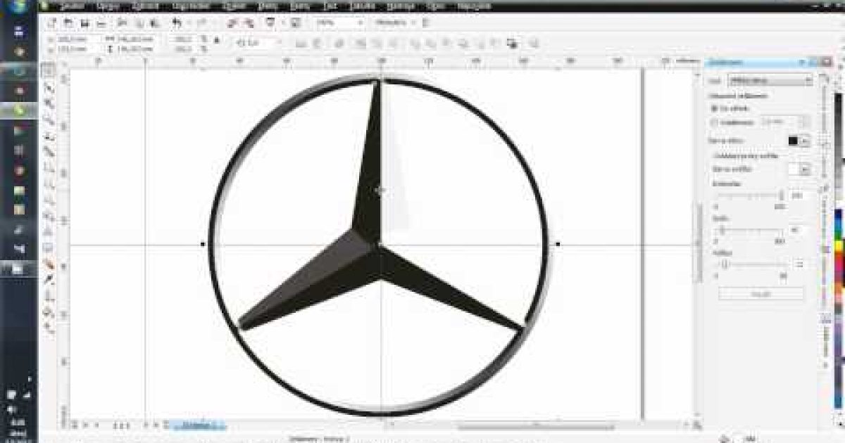 Cvičení pro Corel Draw – logo Mercedes-Benz