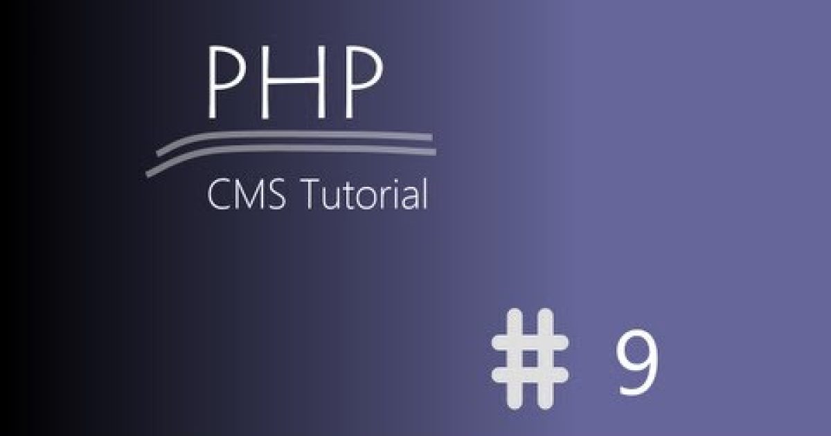 [Tutoriál] PHP CMS – Logujeme #9