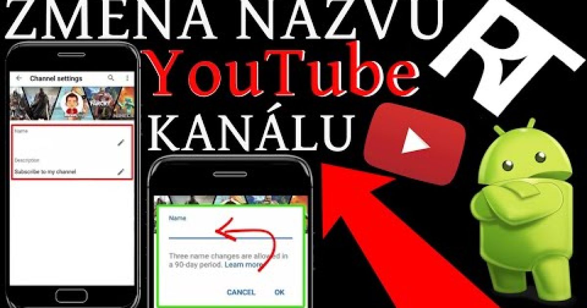 Jak si změnit jméno na YouTube (mobile)