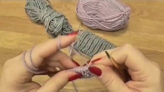 Jak nahodit vzor Brioche 2. díl, Knitting Brioche stitch