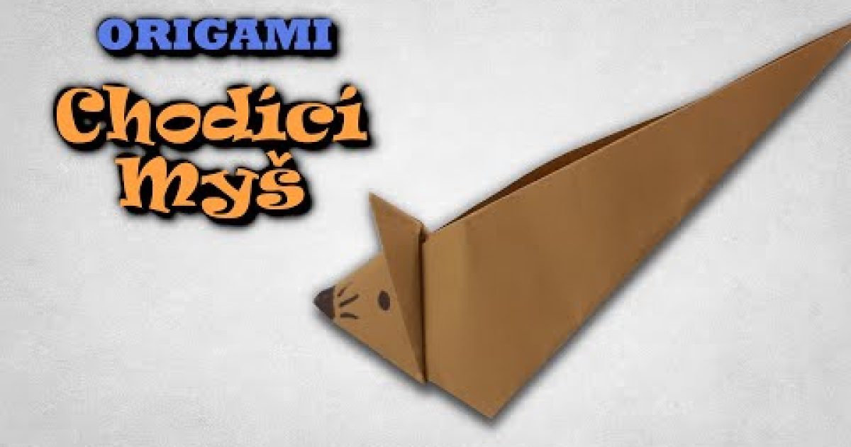 Origami Chodící Myš – jak vyrobit origami myš z papíru