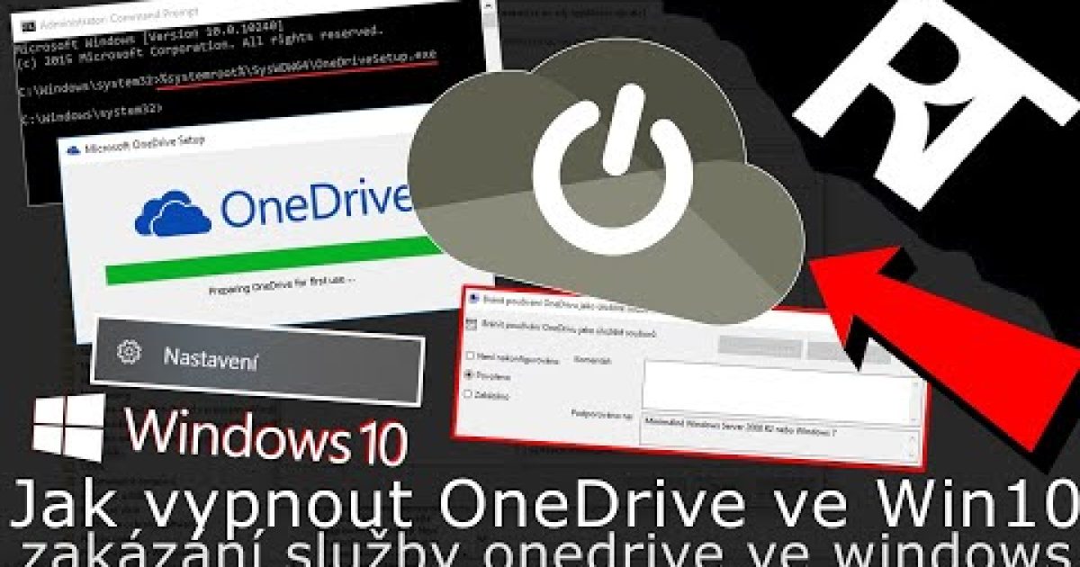 Jak vypnout/odebrat OneDrive ve Windows 10? | vypnutí, zakázání OneDrive (Návod)