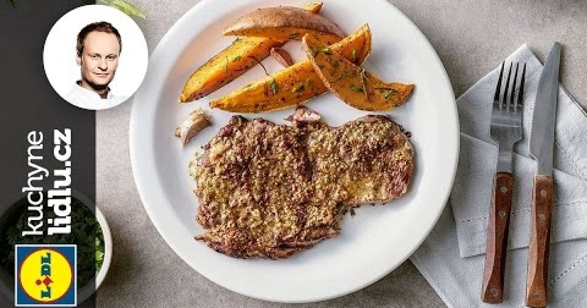 Grilovaný rib eye steak s rozmarýnovým máslem – Marcel Ihnačák – RECEPTY KUCHYNE LIDLU