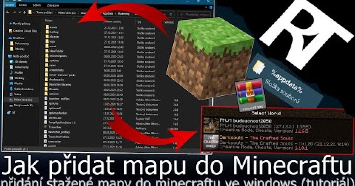 Jak stáhnout mapu do Minecraftu – Jak nainstalovat mapy do MC – stažení mapy do minecraft (tutoriál)