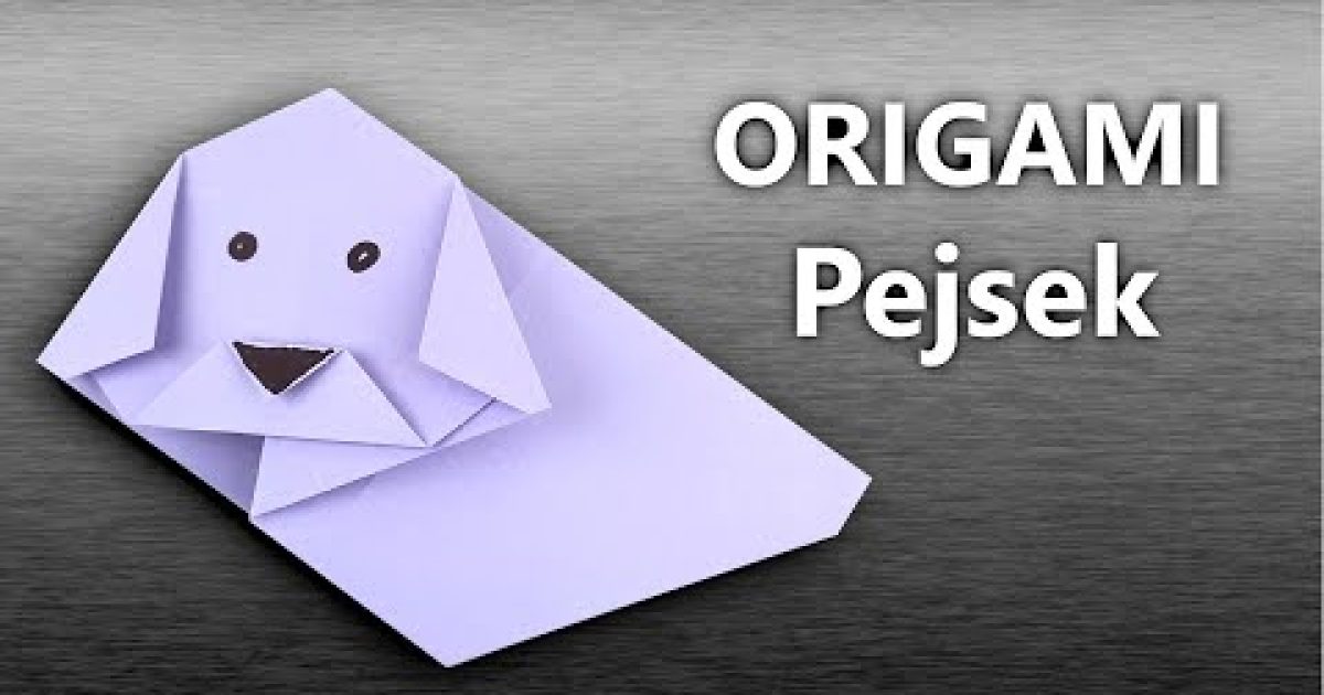 Origami pejsek – jak vyrobit pejska z papíru