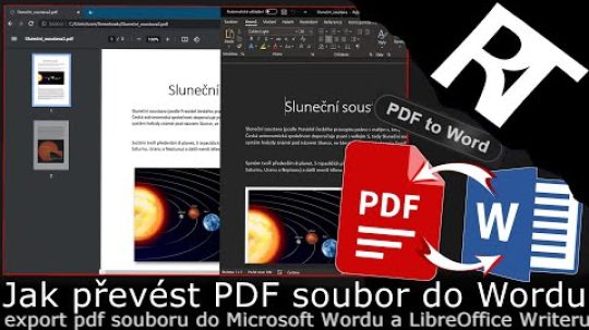 Jak exportovat PDF do Wordu – export PDF to Word – Microsoft Word , LibreOffice Writer (tutoriál)