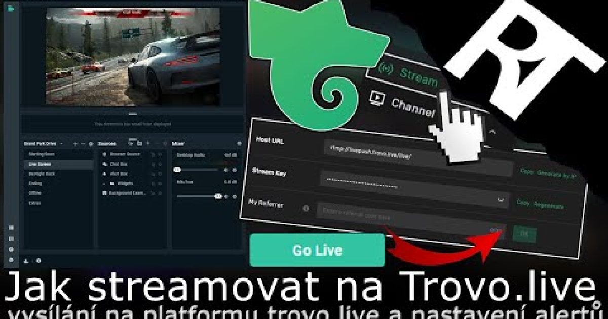Jak streamovat na Trovo.live – nastavení alertu / vysílaní na Trovo (tutoriál)