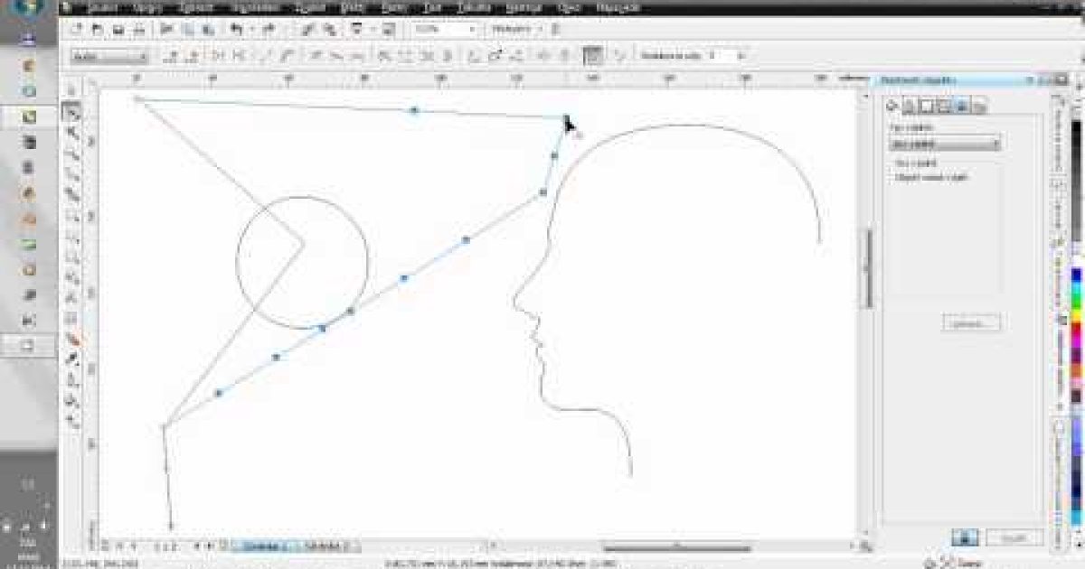 Corel Draw – editace uzlů – elastický (pružný) režim