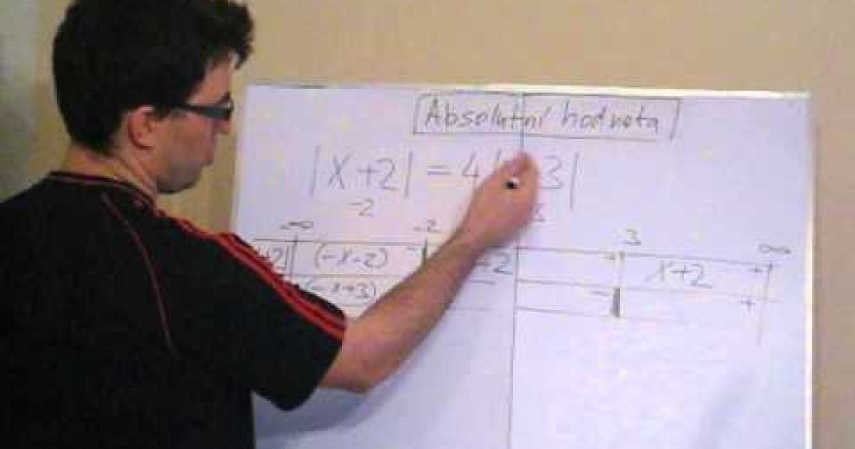 Absolutní hodnota – rovnice s více absolutními hodnotami 2 – tabulková metoda