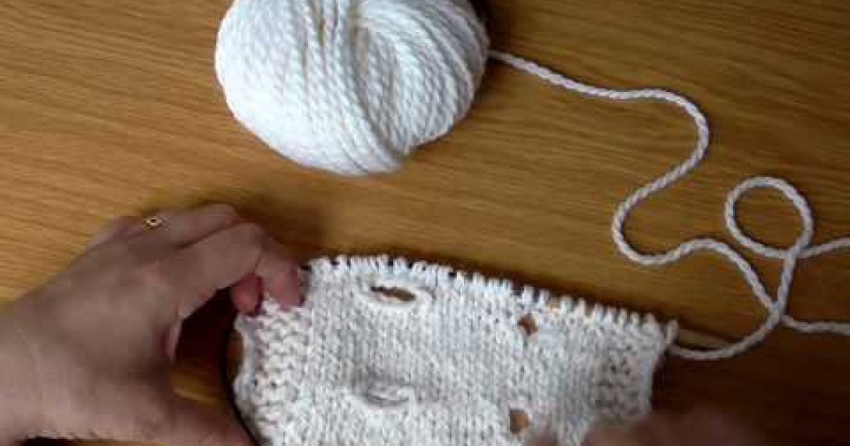 Škola pletení – knoflíkové dírky vyplétané