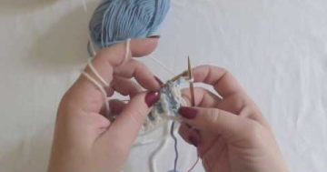 Pletení brioche 2 barvy; brioche stitch knitting 2 color