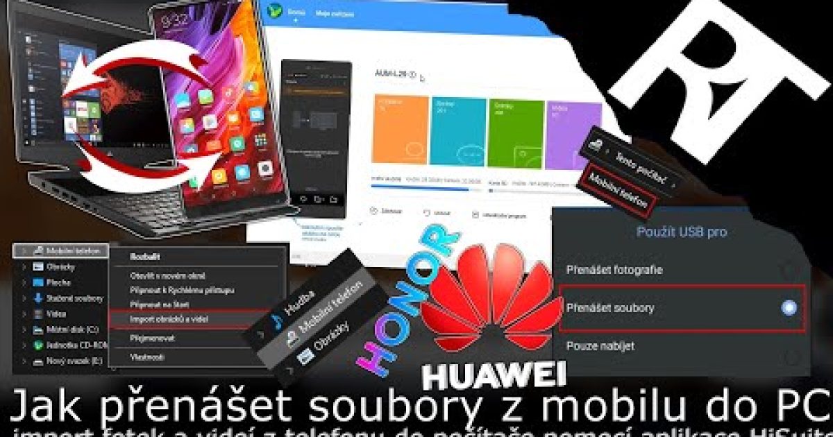 Huawei a Honor – Jak stáhnout fotky a videa z mobilu do počítače – HiSuite (tutoriál)