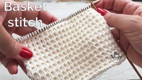 Basket stitch knitting pattern (Revised Tutorial 100% correct-English & Continental) – So Woolly