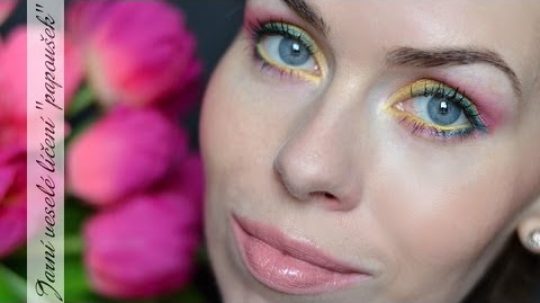 Jarní růžovožluté líčení papoušek – 24.video pro kamoska.cz / Spring yellowpink makeup look