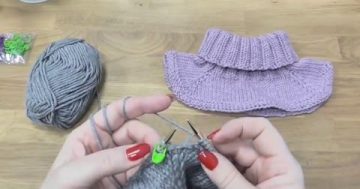 Pletení nákrčníku, roláku 3. díl, Knitting collar tutorial