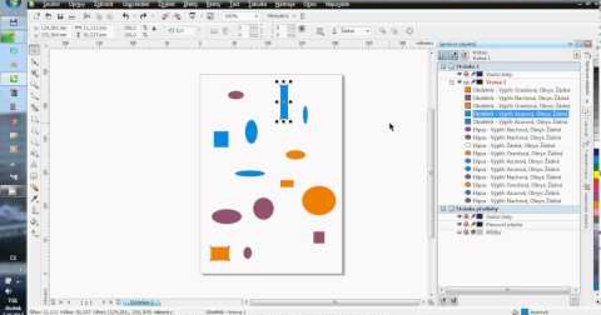 Cvičení pro Corel Draw – hromadná úprava barvy (barevného modelu)