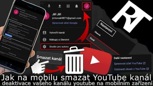 Jak na mobilu smazat YouTube kanál – smazání YouTube kanálu na mobilu (tutoriál)