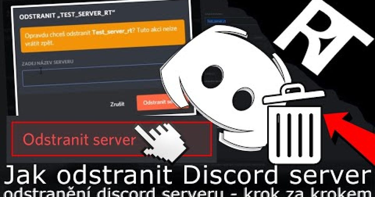 Jak odstranit/vymazat Discord server | odstranění Discord serveru (tutoriál)