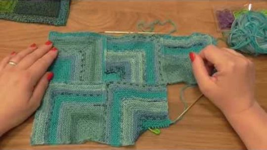 Modulové pletení – spojování čtverců 1.  – knitting squares