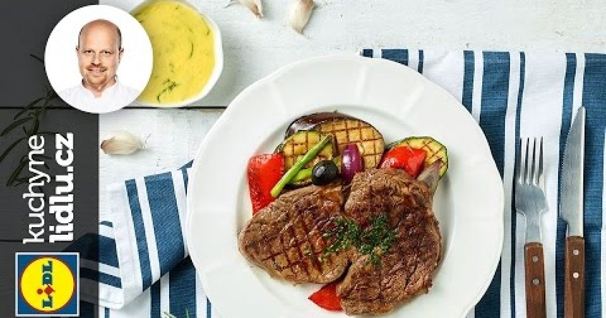 Rib eye steak s grilovanou zeleninou a holandskou omáčkou – Roman Paulus – RECEPTY KUCHYNE LIDLU