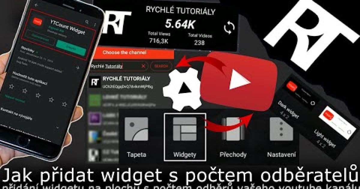 Jak přidat na plochu widget s počtem odběratelů vašeho YouTube kanálu ( YT Count Widget ) tutoriál