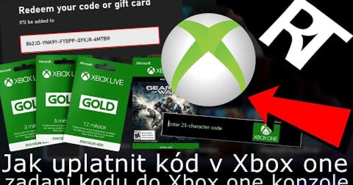 Jak zadat kód/klíč do Microsoft Store – (Xbox Live Gold/Game Pass , hra) konzole Xbox One (tutoriál)