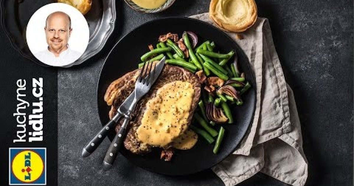 Rib eye steak s yorkshirským pudinkem – Roman Paulus – RECEPTY KUCHYNE LIDLU