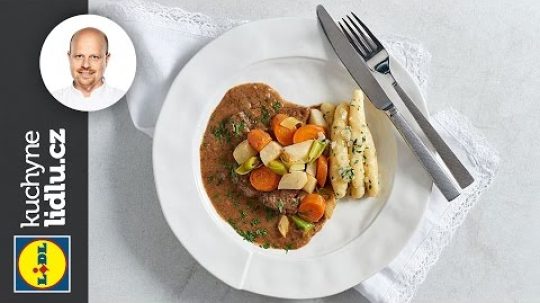 Hovězí rump steak s kořenovou zeleninou – Roman Paulus – RECEPTY KUCHYNE LIDLU