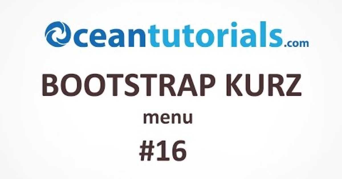 Bootstrap kurz – #16 menu
