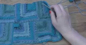 Modulové pletení – spojování čtverců 3. – knitting squares