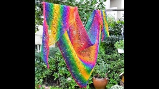 Kurz pletení – trojúhelníkový šátek,nahození,  Knitting school