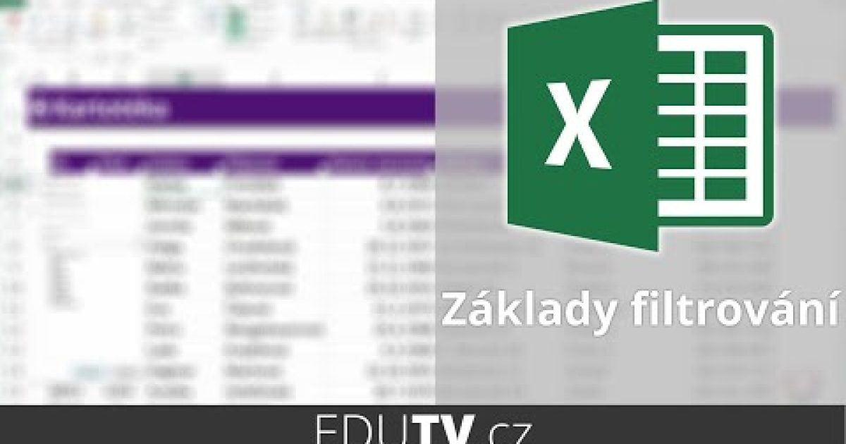Základy filtrování v Excelu | EduTV