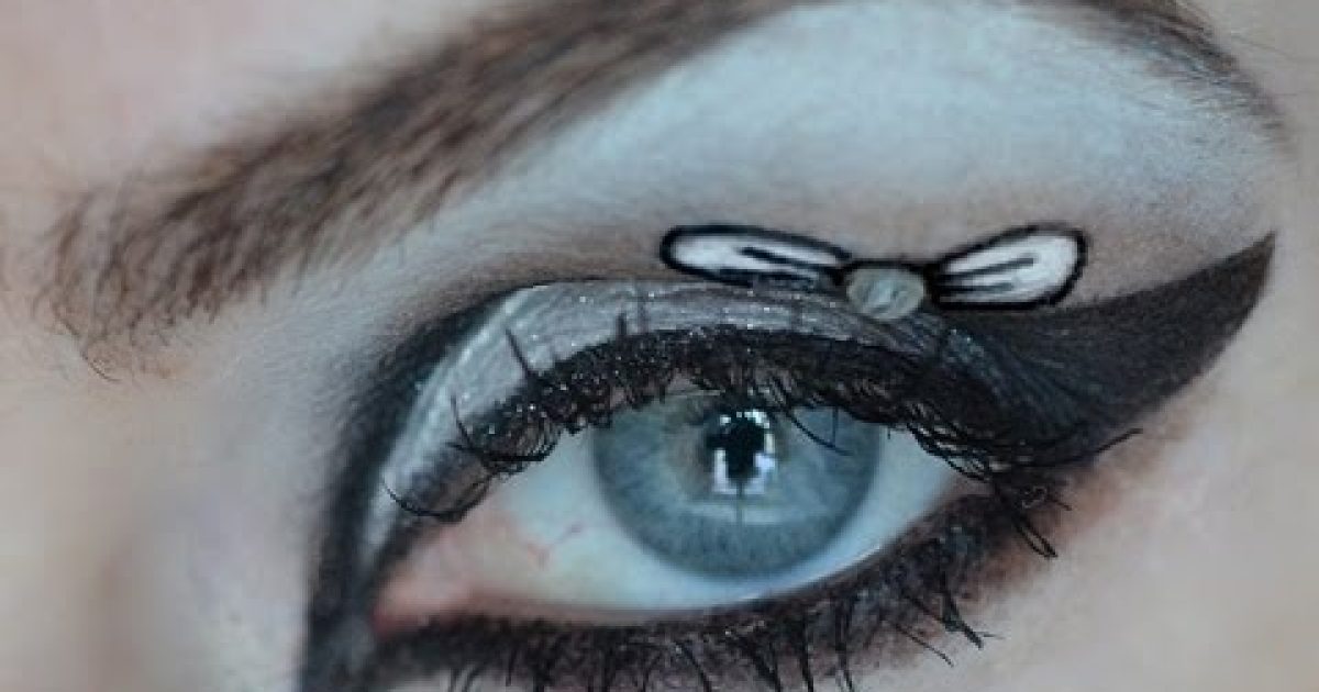 17. video pro kamoska.cz – Mašličkový bláznivý party(maškarní)  makeup – Bow eye makeup