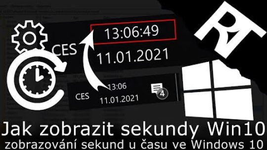 #short Jak zobrazit sekundy ve Windows10