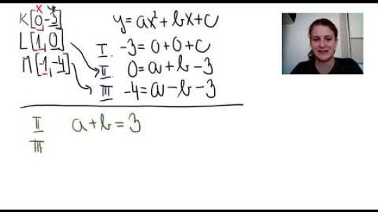 Jak vyjádřit předpis kvadratické funkce ze zadaných bodů?