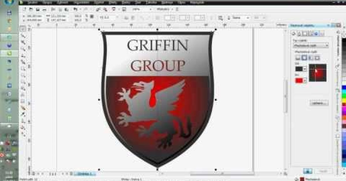 Griffin – how to draw logo “Griffin Group” in Corel Draw