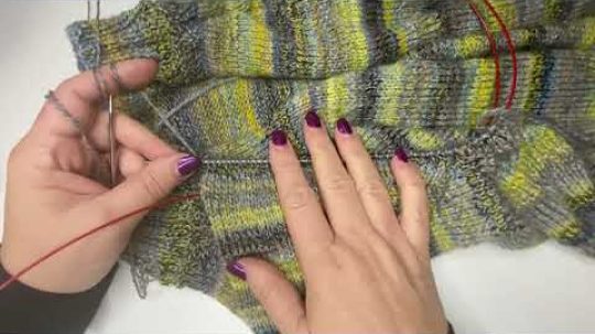#Katrincola Nahození dvou rukávů na jednu jehlici, pletený svetr 6. díl začátek