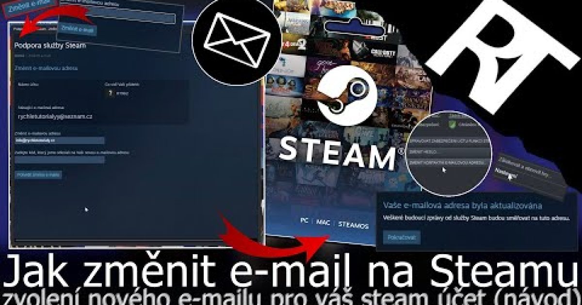 Jak změnit email na Steamu – změna emailu na Steamu – Jak na Steamu změnit e-mail – Steam (tutoriál)