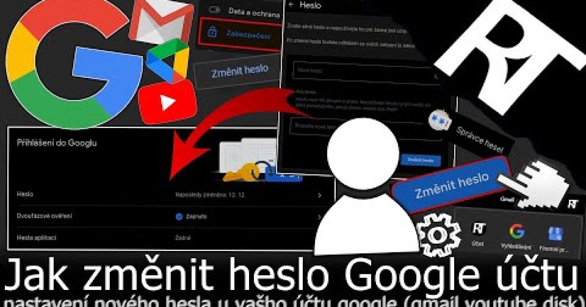Jak změnit heslo Google účtu (Gmail, YouTube…) Jak nastavit heslo u Googel účtu (2021) tutoriál