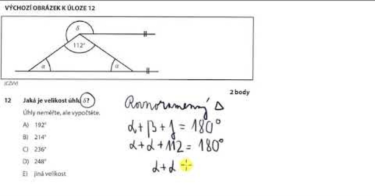 Jak určit velikost úhlů v trojúhelníku? Součet úhlů v trojúhelníku, střídavé úhly. Přijímací zkoušky